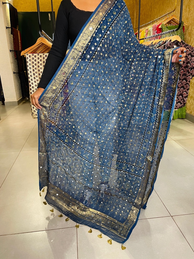 Georgette Mirror Work Dupatta 5035