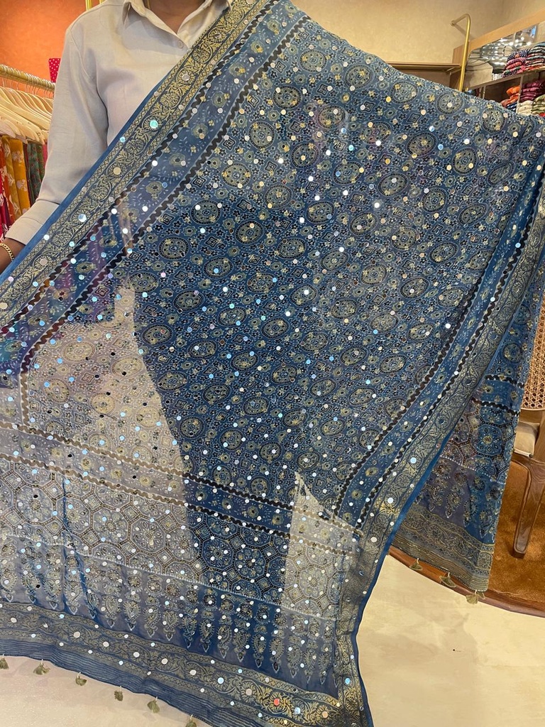 Georgette Mirror Work Dupatta 5035