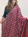 Ajrakh Mirror Work Silk Dupatta 5035