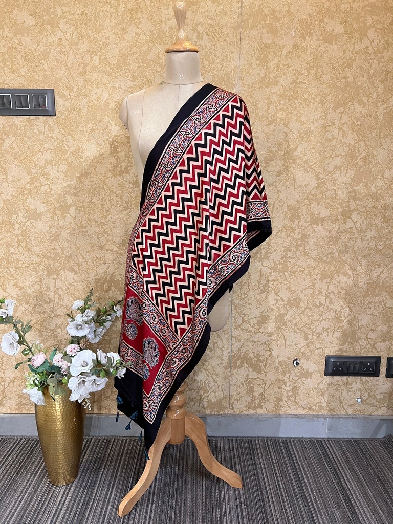 Premium Ajrakh Modal Stoles 5071