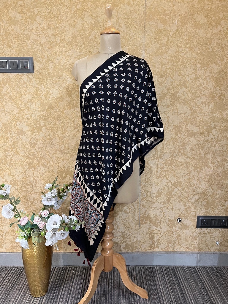 Premium Ajrakh Modal Stoles 5071