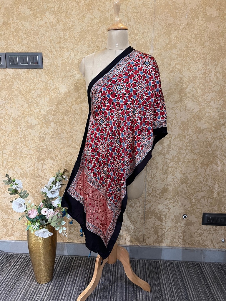 Premium Ajrakh Modal Stoles 5071