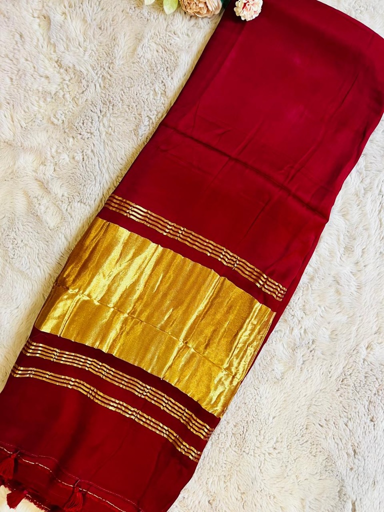 Premium Plain Modal Silk Sarees 5048