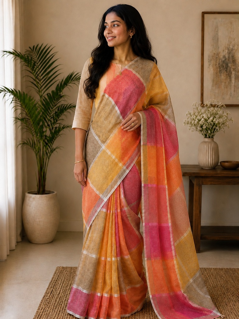 Premium Linen Sarees 5051