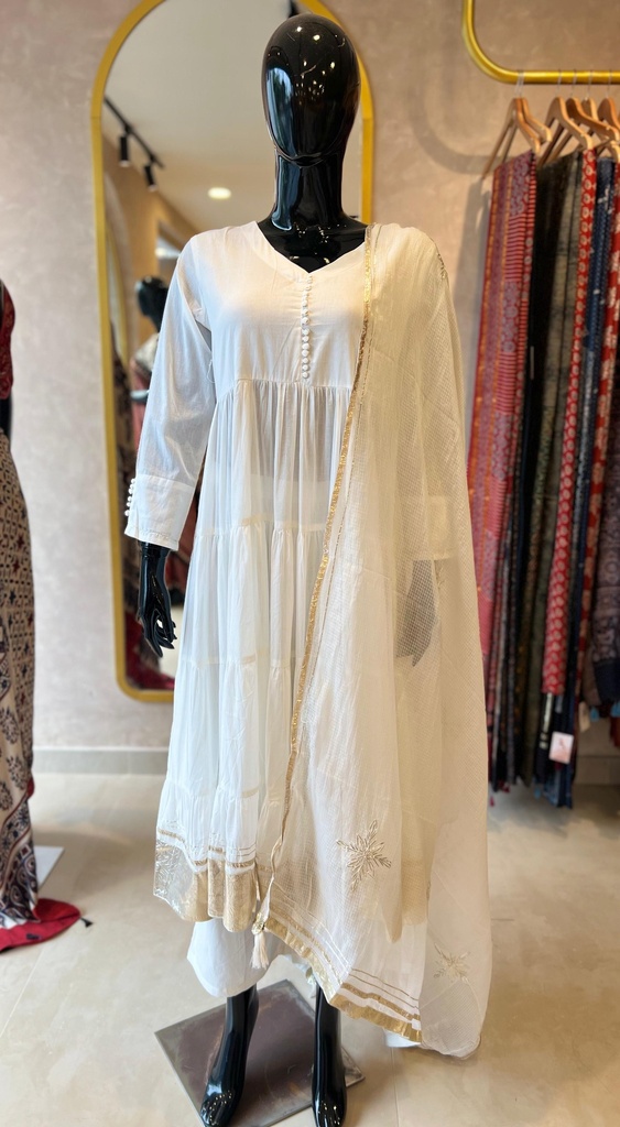  Premium Mul Cotton Anarkali Set 5052