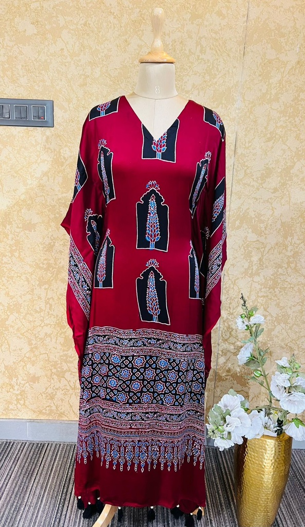 Ajrakh Silk Kaftans 4801