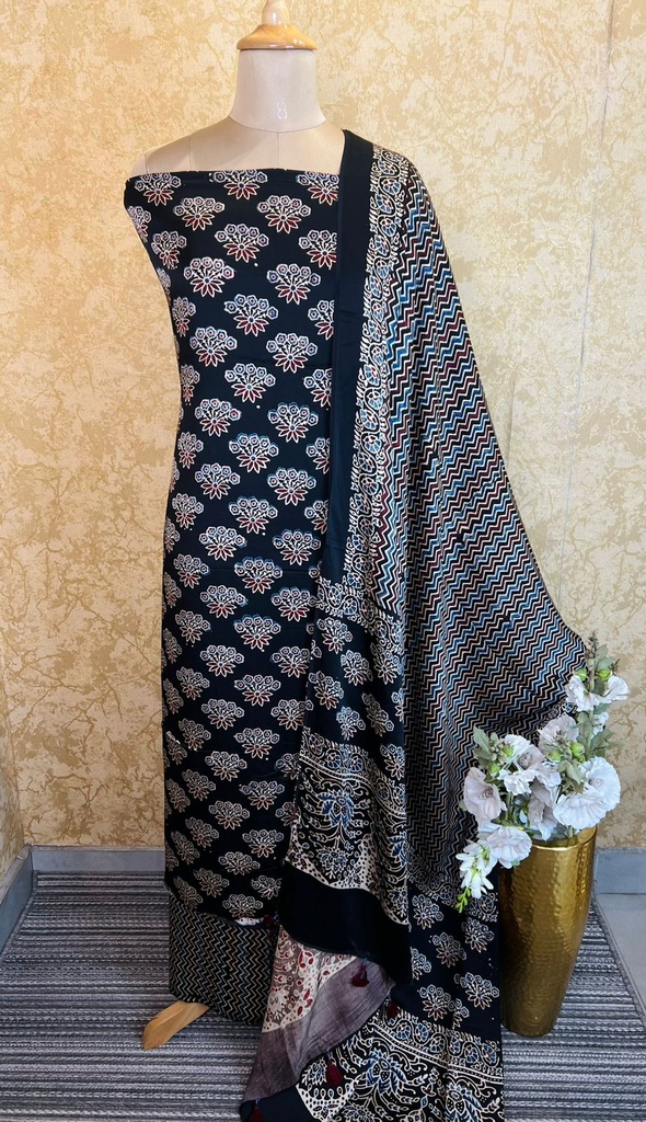 Ajrakh Modal Silk Suits 5048
