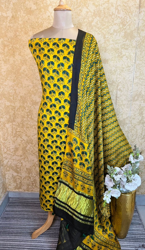 Ajrakh Modal Silk Suits 5048