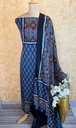 Ajrakh Dola Silk Dupatta 4564