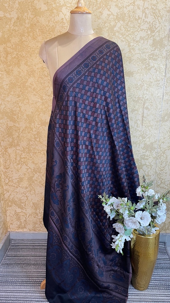 Ajrakh Silk Dupatta 5038