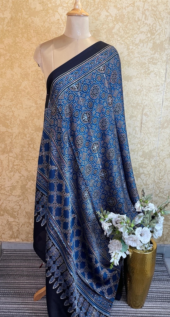 Ajrakh Silk Dupatta 5038