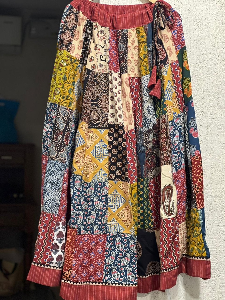 Ajrakh Boho Style Skirts 5051