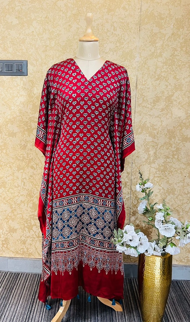Ajrakh Silk Kaftans 4801