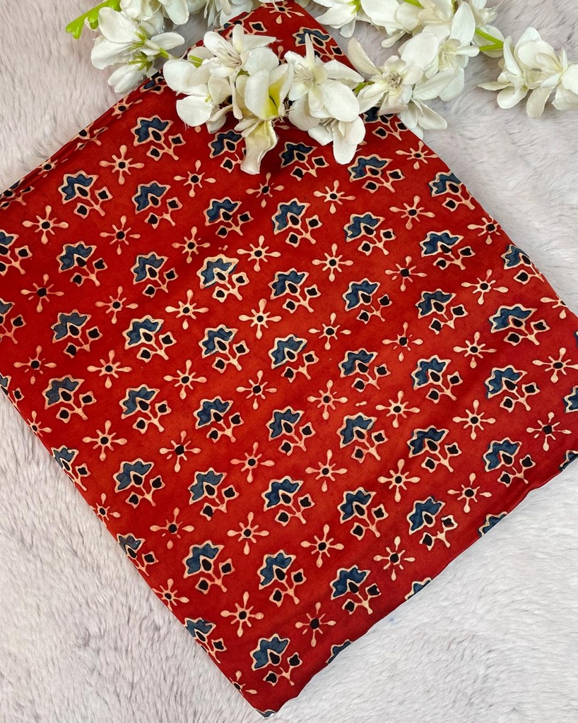 Premium Ajrakh Modal Silk Fabric 5016