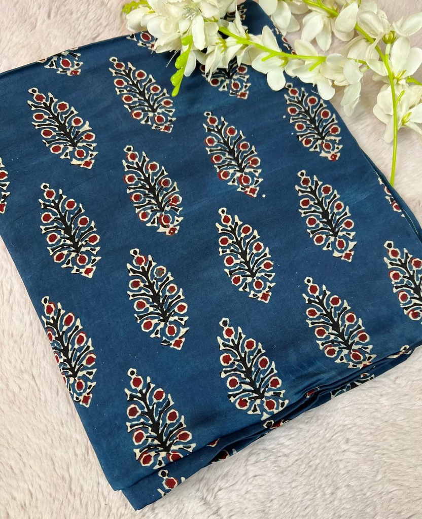 Premium Ajrakh Modal Silk Fabric 5016