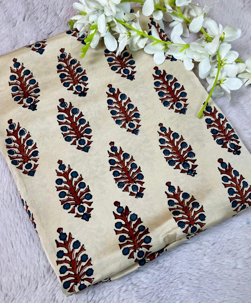 Premium Ajrakh Modal Silk Fabric 5016