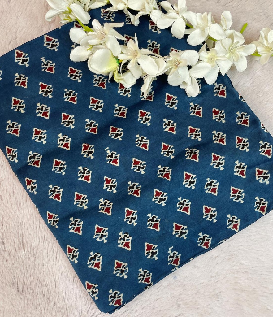 Premium Ajrakh Modal Silk Fabric 5016
