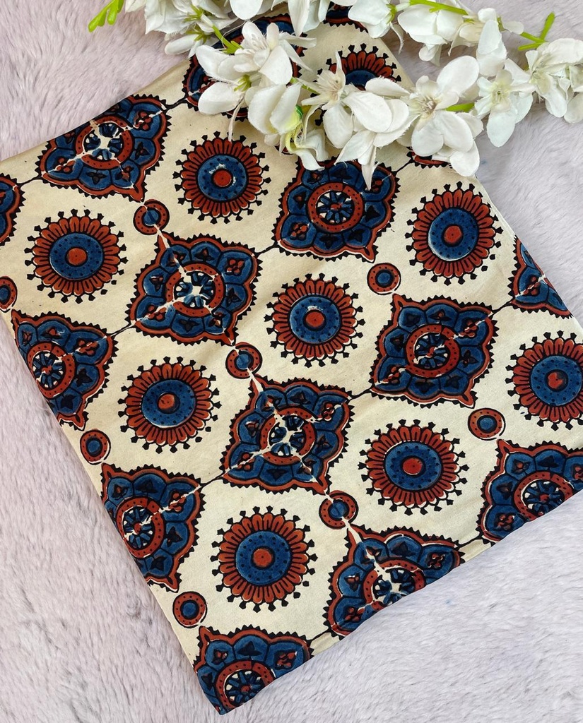 Premium Ajrakh Modal Silk Fabric 5016