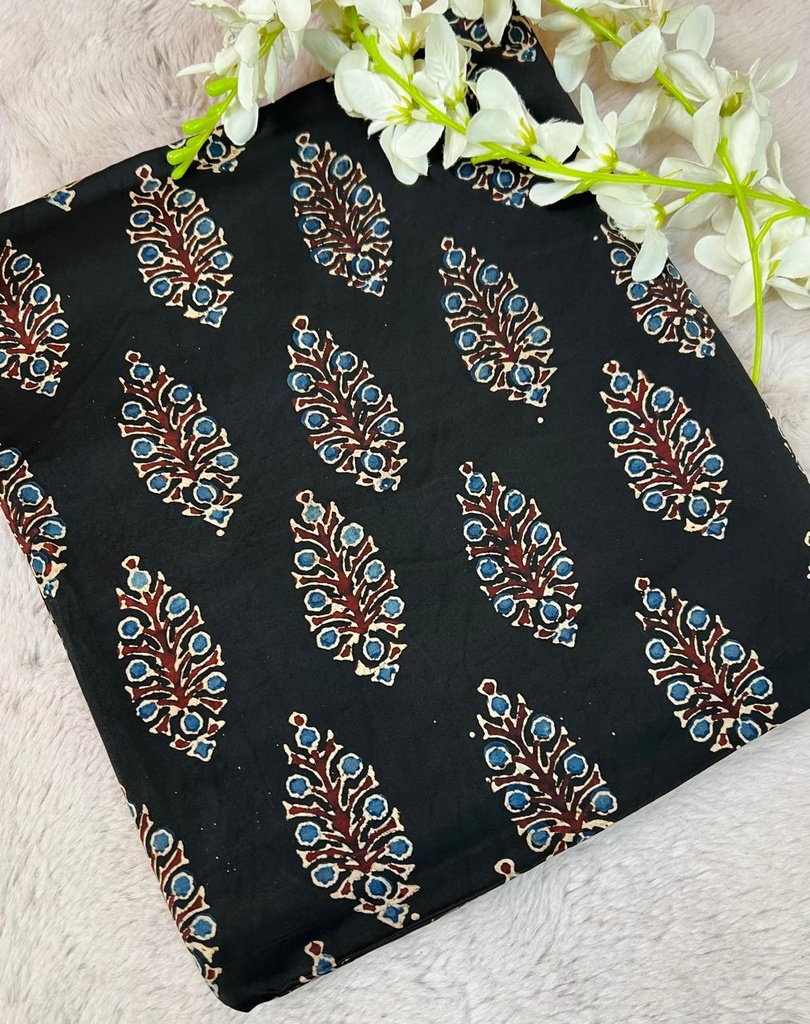 Premium Ajrakh Modal Silk Fabric 5016