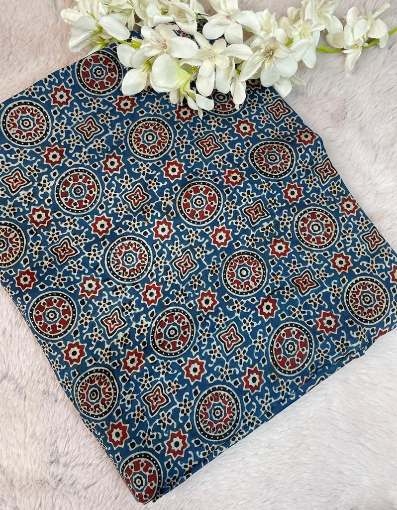 Premium Ajrakh Modal Silk Fabric 5013
