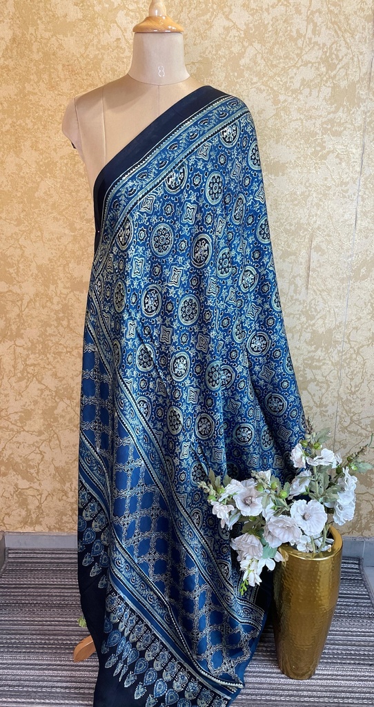 Ajrakh Silk Dupatta 5038