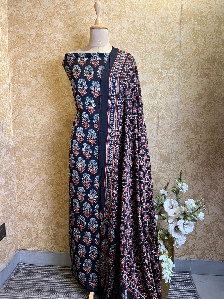 Ajrakh Modal Silk Suits 5048