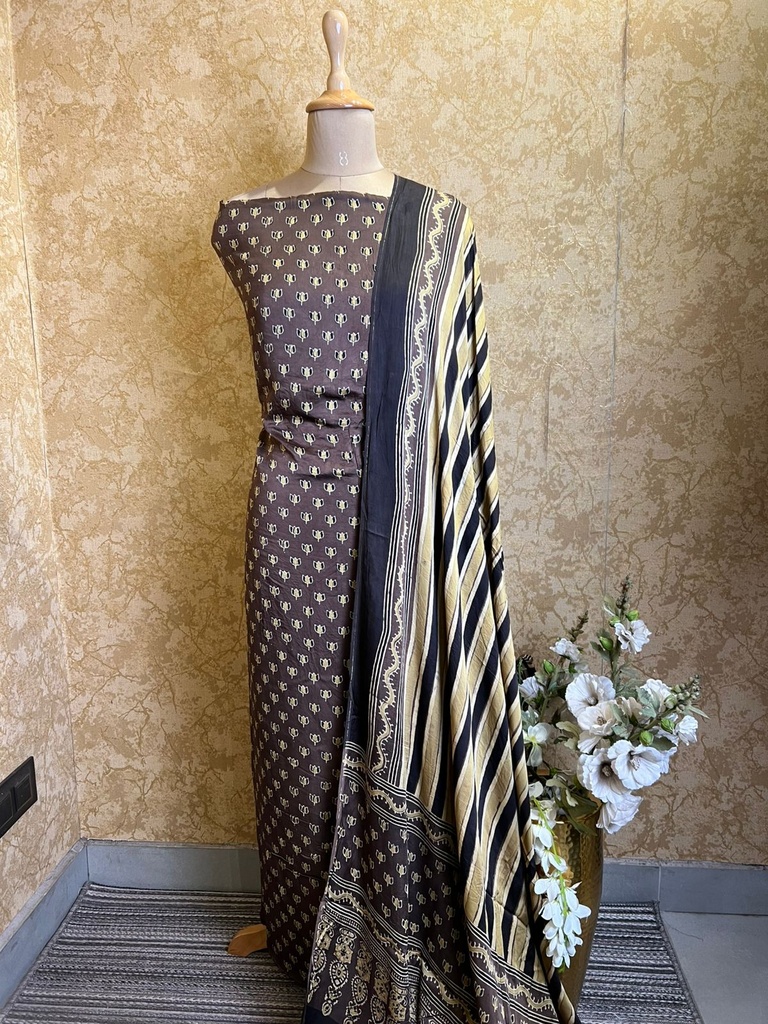 Ajrakh Modal Silk Suits 5048
