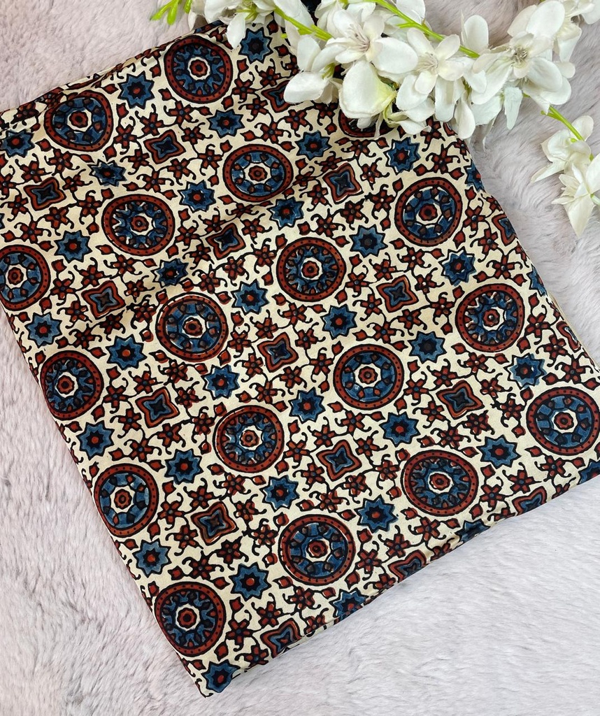 Ajrakh Modal Silk Fabric 5016