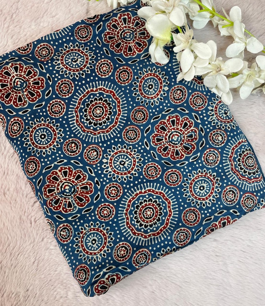 Ajrakh Modal Silk Fabric 5016