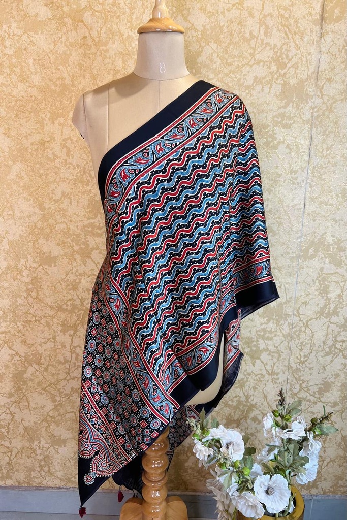 Premium Ajrakh Modal Stoles 5071