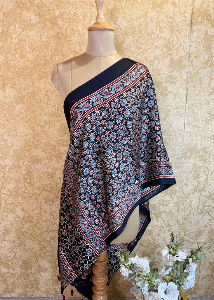 Premium Ajrakh Modal Stole 5071