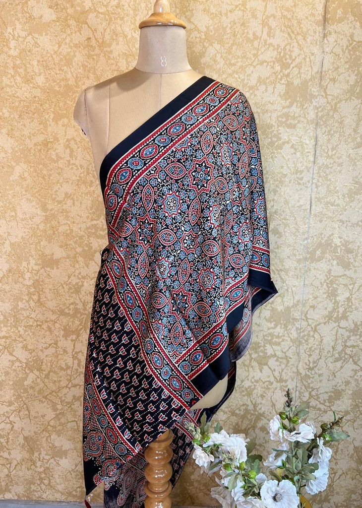 Premium Ajrakh Modal Stole 5071