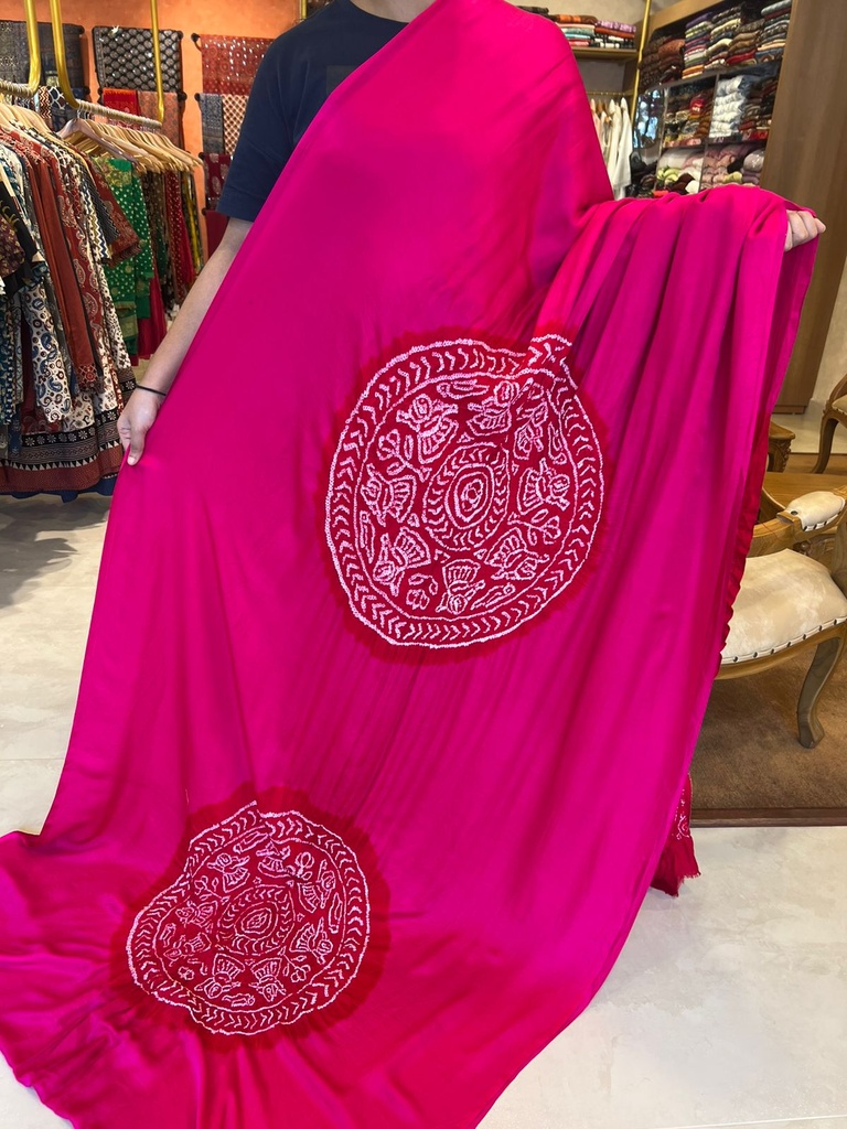 Gaji Silk Bandhini Saree 4552