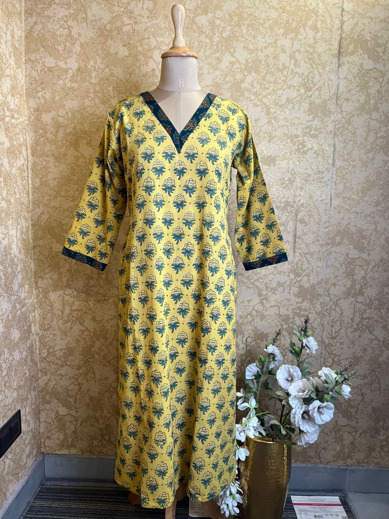 Ajrakh Cotton Kurtis 5055