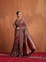 Premium Ajrakh Silk Saree 5036