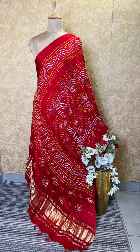 Bandhani Gajji  Silk Dupatta  5038