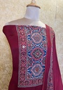 Premium Ajrakh Modal Silk Top and Dupatta Sets 5012