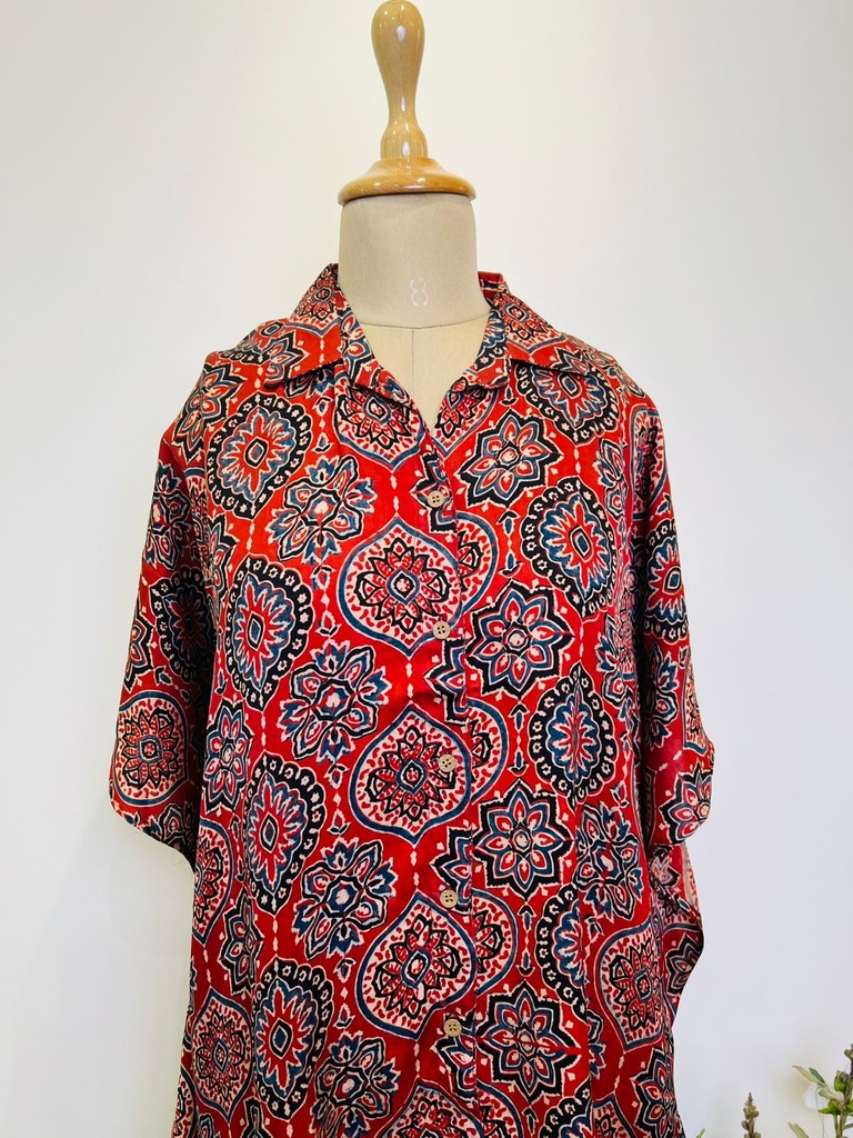 Ajrakh Shirt Kaftans 5015