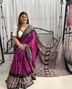 Premium Ajrakh Bandhani Saree 4244