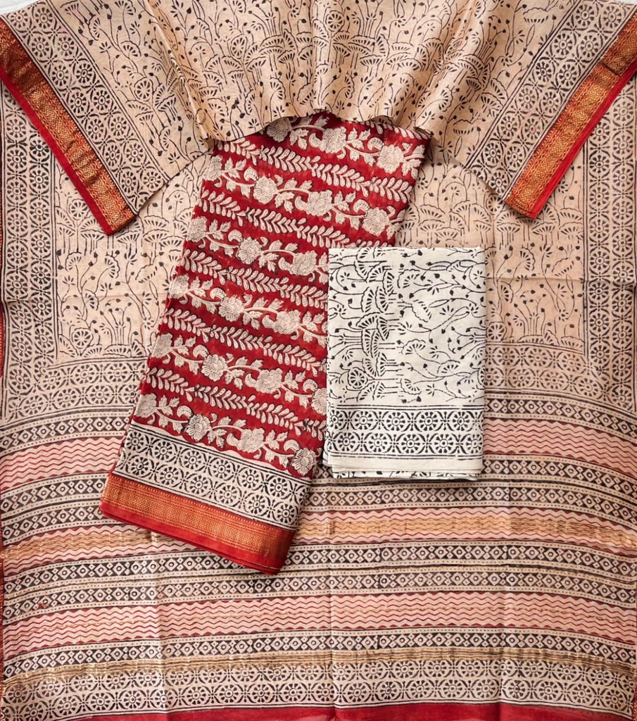 Maheshwari Silk Cotton Suits 5025