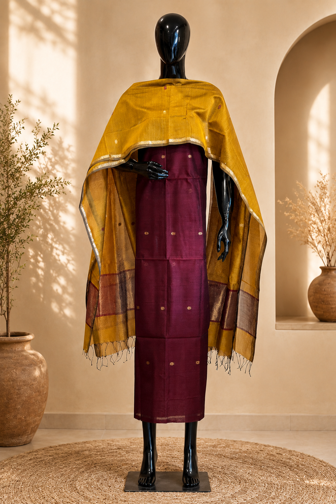 Maheshwari Silk Cotton Suits 5025