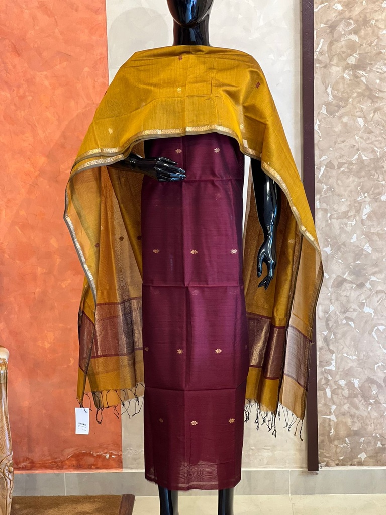 Maheshwari Silk Cotton Suits 5025