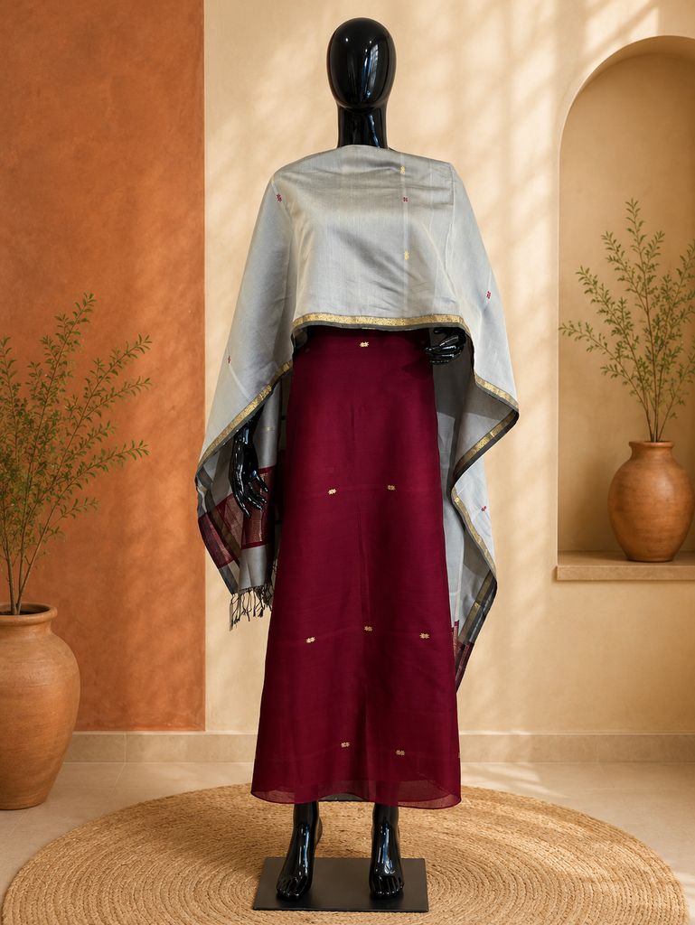 Maheshwari Silk Cotton Suits 5025