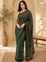 Ajrakh Modal Silk Mirror Saree 5036