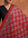 Ajrakh Mirror work Silk Dupatta 5035 