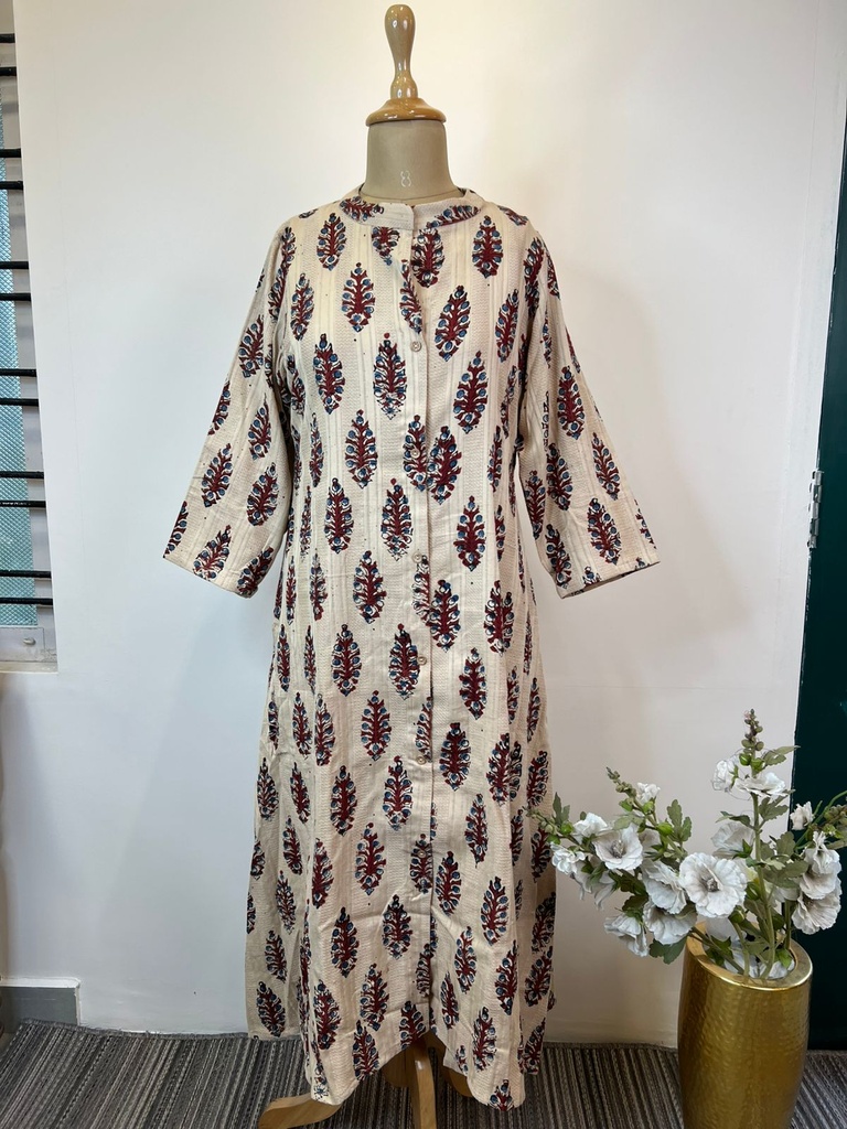 Ajrakh Handloom Cotton Kurti 5055