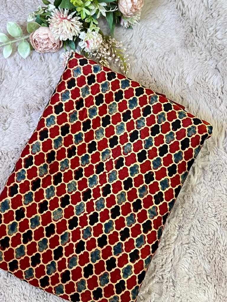Ajrakh Mashru Fabric 4215