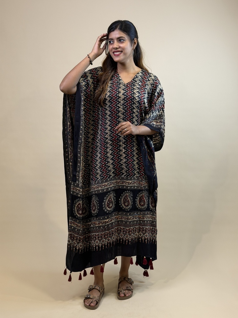 Ajrakh Silk Kaftans 4801