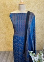 Ajrakh Modal Silk Top and Dupatta Set 5048