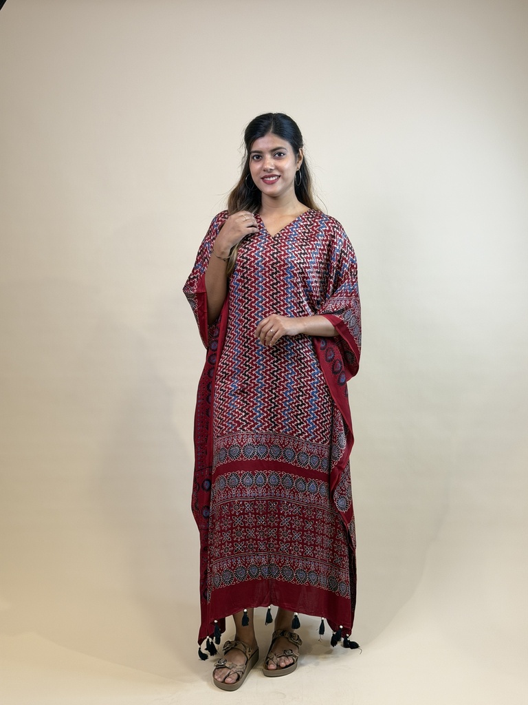Ajrakh Silk Kaftans 4801